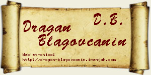 Dragan Blagovčanin vizit kartica